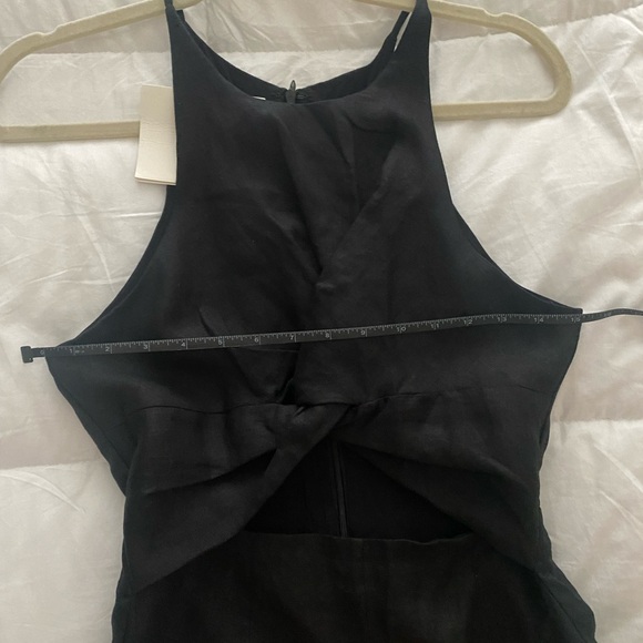 NWT DISSH Leo Black Linen Knotted Jumpsuit - Picture 8 of 8